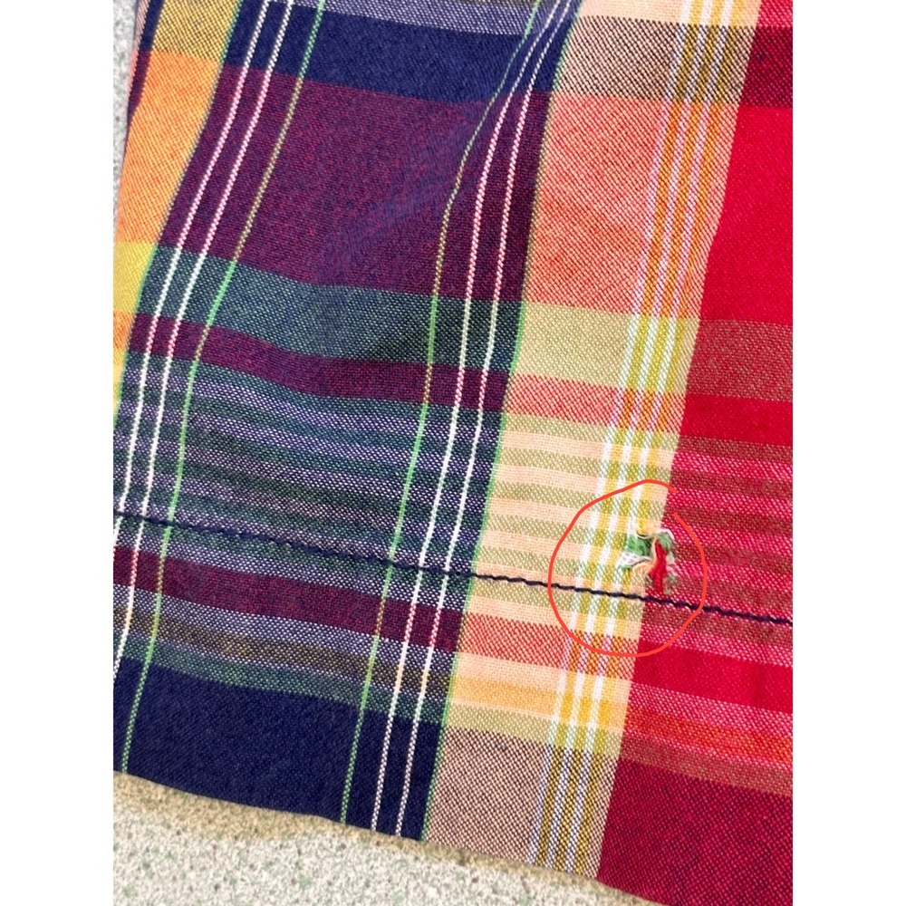 Vtg Polo Ralph Lauren Big Prospect Short Mens 54 Plaid Madras Chino 90s Y2K - Picture 10 of 11